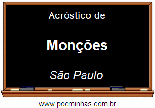 Acróstico da Cidade Monções