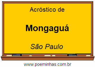 Acróstico da Cidade Mongaguá