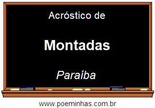 Acróstico da Cidade Montadas