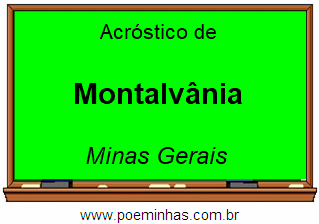 Acróstico da Cidade Montalvânia