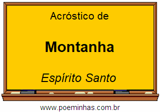 Acróstico da Cidade Montanha