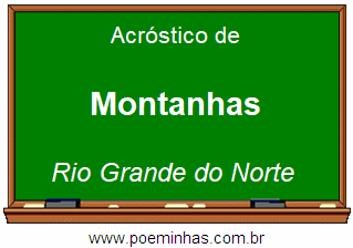 Acróstico da Cidade Montanhas