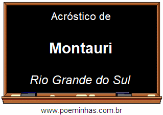 Acróstico da Cidade Montauri