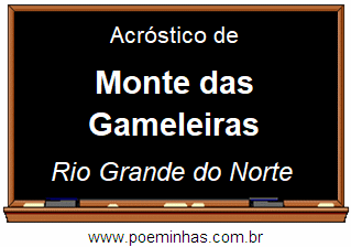 Acróstico da Cidade Monte das Gameleiras