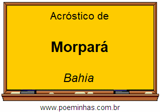 Acróstico da Cidade Morpará