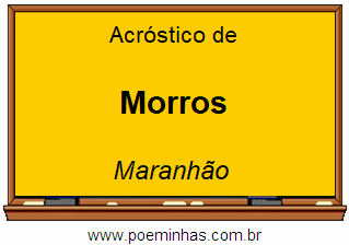 Acróstico da Cidade Morros