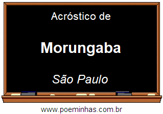 Acróstico da Cidade Morungaba