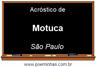 Acróstico da Cidade Motuca