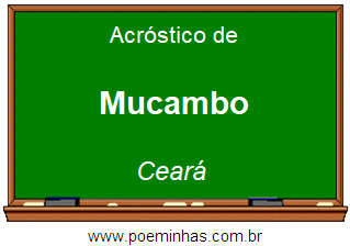 Acróstico da Cidade Mucambo