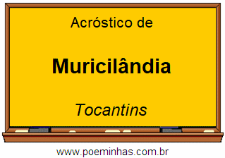 Acróstico da Cidade Muricilândia