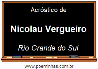 Acróstico da Cidade Nicolau Vergueiro