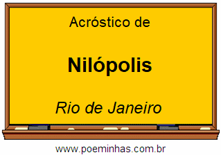 Acróstico da Cidade Nilópolis