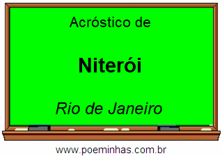 Acróstico da Cidade Niterói