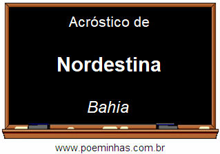 Acróstico da Cidade Nordestina