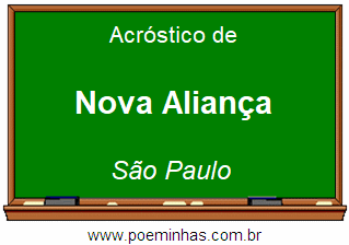 Acróstico da Cidade Nova Aliança