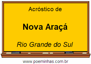 Acróstico da Cidade Nova Araçá