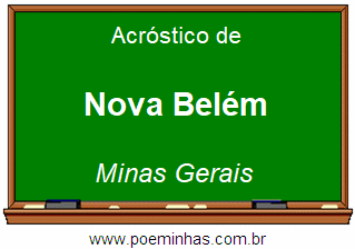 Acróstico da Cidade Nova Belém