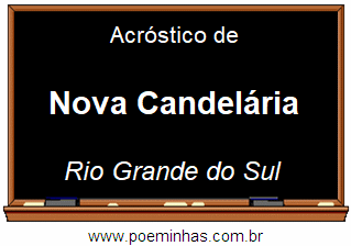 Acróstico da Cidade Nova Candelária