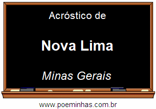 Acróstico da Cidade Nova Lima