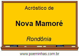 Acróstico da Cidade Nova Mamoré