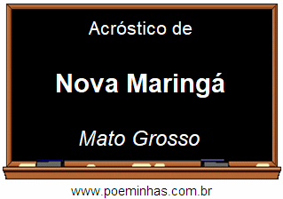 Acróstico da Cidade Nova Maringá