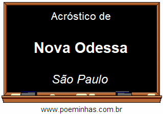 Acróstico da Cidade Nova Odessa