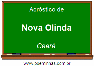 Acróstico da Cidade Nova Olinda