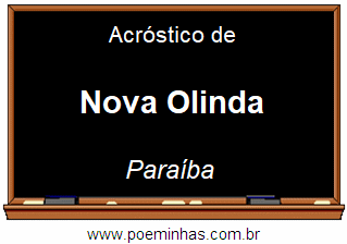 Acróstico da Cidade Nova Olinda