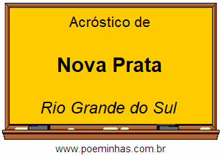 Acróstico da Cidade Nova Prata