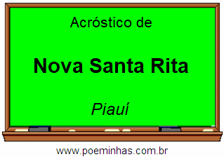 Acróstico da Cidade Nova Santa Rita