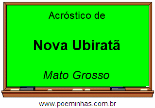 Acróstico da Cidade Nova Ubiratã