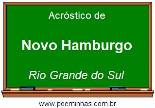 Acróstico da Cidade Novo Hamburgo