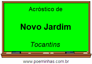 Acróstico da Cidade Novo Jardim