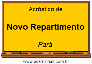 Acróstico da Cidade Novo Repartimento