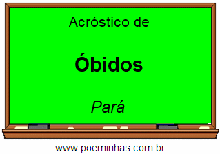 Acróstico da Cidade Óbidos