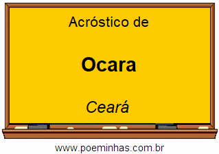 Acróstico da Cidade Ocara