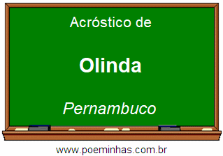 Acróstico da Cidade Olinda