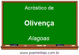 Acróstico da Cidade Olivença