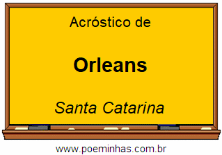 Acróstico da Cidade Orleans