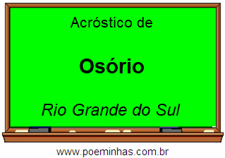 Acróstico da Cidade Osório