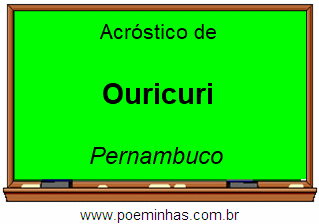 Acróstico da Cidade Ouricuri