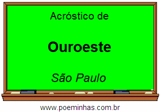 Acróstico da Cidade Ouroeste