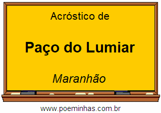 Acróstico da Cidade Paço do Lumiar