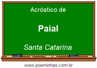 Acróstico da Cidade Paial