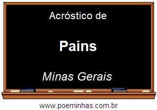 Acróstico da Cidade Pains