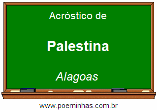 Acróstico da Cidade Palestina