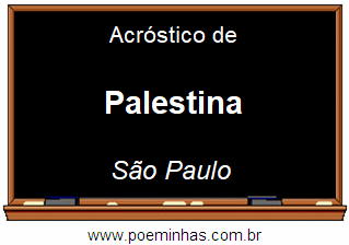 Acróstico da Cidade Palestina