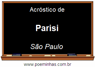 Acróstico da Cidade Parisi