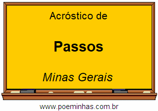 Acróstico da Cidade Passos