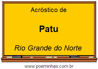 Acróstico da Cidade Patu